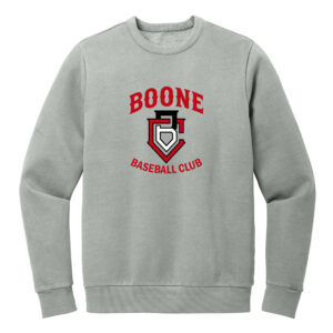Boone BB Club Rah Rah District Wash Fleece Crew Unisex-Gusty Grey