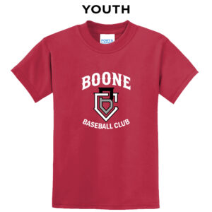 Boone BB Club youth Short Sleeve Tee-Red