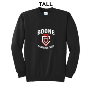 Boone BB Club Tall Fleece Crewneck Sweatshirt-Black