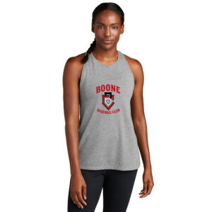 Boone BB Club Sport-Tek Ladies PosiCharge Tri-Blend Wicking Tank-Light Grey Heather