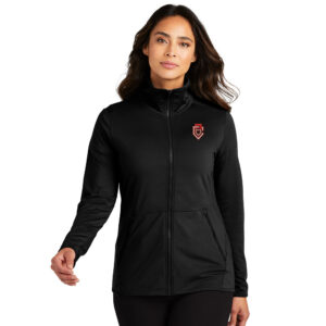 Boone BB Club Port Authority Ladies Accord Stretch Fleece Full Zip-Black