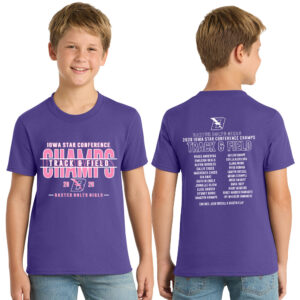 Baxter Girls Conference Champs Youth Short Sleeve Tee-Purple