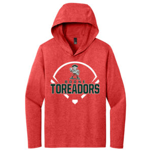 Boone SB District Made Mens Perfect Tri Long Sleeve Hoodie-Red Frost