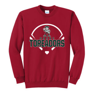 Boone SB Unisex Fleece Crewneck Sweatshirt-Red