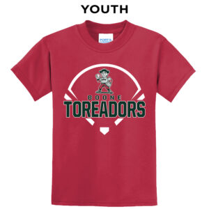 Boone SB Youth Short Sleeve Tee-Red