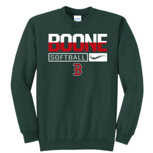 Boone SB Unisex Fleece Crewneck Sweatshirt-Dark Green