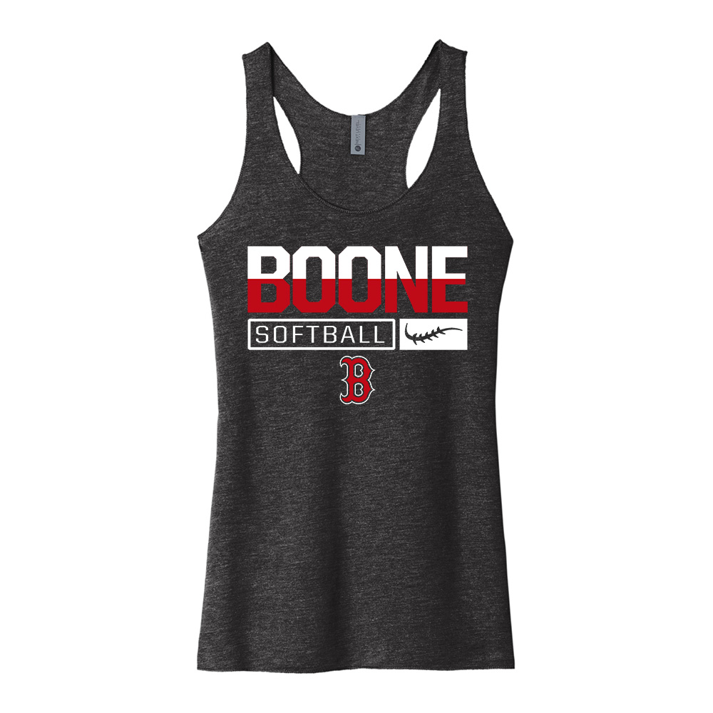 Boone SB Next Level Women's Triblend Racerback Tank-Vintage Black
