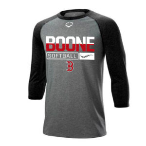 Boone SB Evoshield YOUTH 3/4 Sleeve baseball undershirt -charcoal/Black