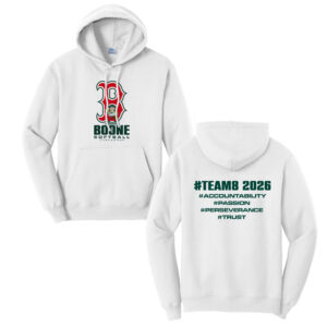 Boone SB Unisex Classic Core weight Cozy Pullover Hooded Sweatshirt-White