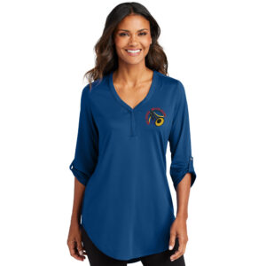 Big River Brass Band Port Authority Ladies City Stretch 3/4-Sleeve Tunic-True Blue