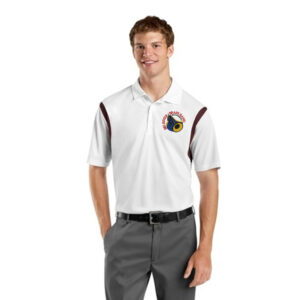 Big River Brass Band Sport-Tek Back Blocked Micropique Men Sport-Wick Polo-White/Black (m, l, xl)