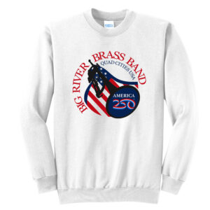 Big River Brass Band Unisex Fleece Crewneck Sweatshirt-white