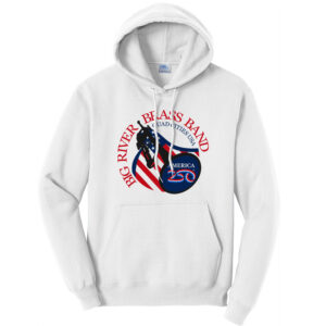 Big River Brass Band Unisex Fleece Hooded Sweatshirt-White