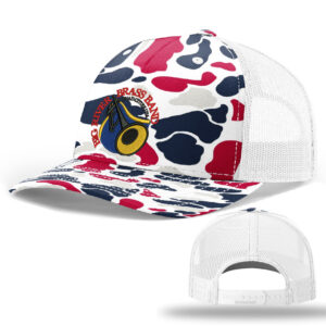 Big River Brass Band Richardson Printed Five PanelTrucker mesh snap back cap-Americana Duck Camo