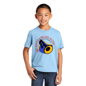 Big River Brass Band Youth Fan Favorite Short Sleeve Cotton Tee-Light Blue
