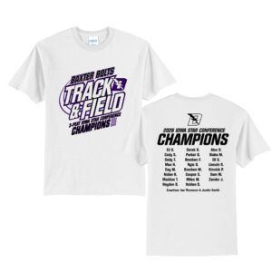 Baxter Track Field Unisex Short Sleeve Tee-White