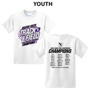 Baxter Track Field Youth Short Sleeve Tee-White