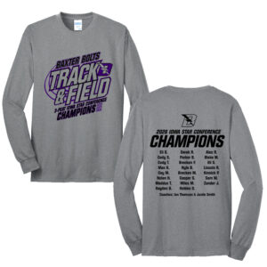Baxter Track Field Unisex Cotton Long Sleeve Tee-Athletic Heather