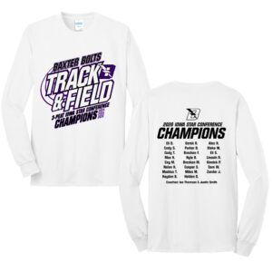 Baxter Track Field Unisex Cotton Long Sleeve Tee-White