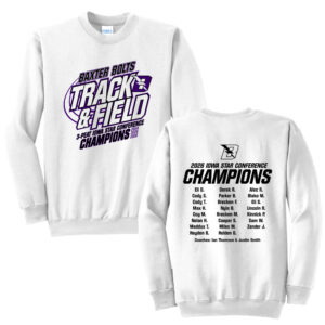 Baxter Track Field Unisex Fleece Crewneck Sweatshirt-White