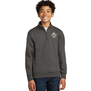 Boone VB Youth Core Fleece 1/4-Zip Pullover Sweatshirt-Charcoal