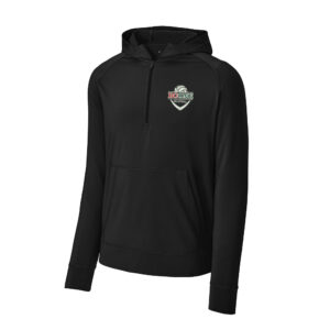 Boone VB Sport-Tek Sport-Wick Men Stretch 1/2-Zip Hoodie-Black