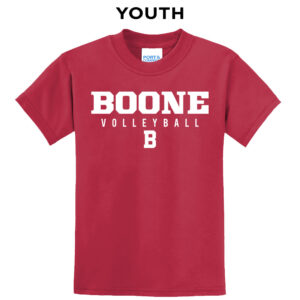 Boone VB 2026 Youth Short Sleeve Tee-Red