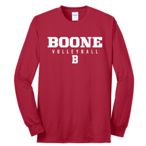 Boone VB 2026 Unisex Cotton Long Sleeve Tee-Red