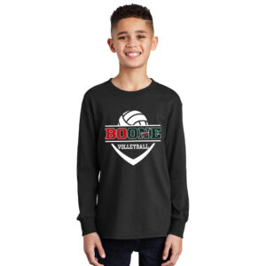Boone VB 2026 Youth Cotton Long Sleeve Tee-Black