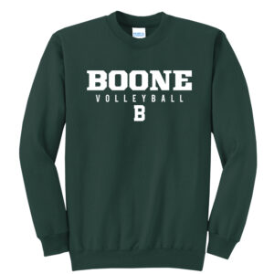 Boone VB Unisex Fleece Crewneck Sweatshirt-Dark Green