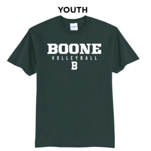 Boone VB Youth Short Sleeve Tee-Dark Green