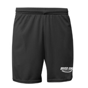 Clinton Baseball PG A4 7″ Flatback Mesh shorts  with side pockets Adult-Black