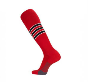 Clinton Baseball PG TCK Dugout Series  baseball socks SCARLET white/Black Large (MEN 9-12 / LADIES 10-13)