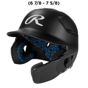 Clinton Baseball PG Rawlings  Matte BLACK RX2 SERIES REVERSE ADJUST BATTING HELMET  Senior size (6 7/8 -7 5/8)