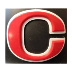 Clinton Baseball PG Clinton River King Baseball  “C” 3D   Helmet Decal  Red /White
