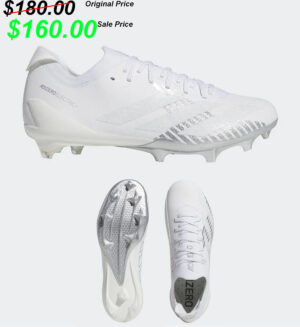 21. Adidas Adizero Electric II Football Cleats – White/SilverMetalic