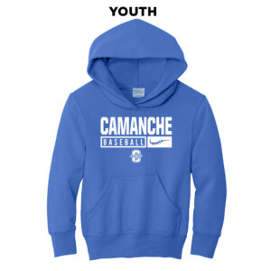 05. Camanche Baseball Youth Core Fleece Pullover Hoodie – Royal