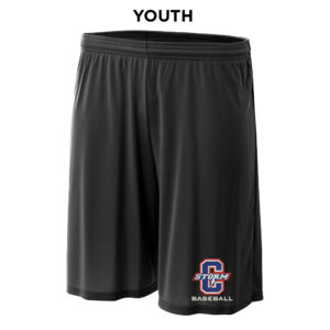 07. Camanche Baseball A4 Youth Cooling Performance 6″ Short – Black