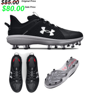 13. Under Armour Yard Low TPU Cleats – Black