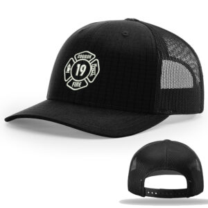 Coggon Fire Richardson TACTICAL snap back trucker cap-Black