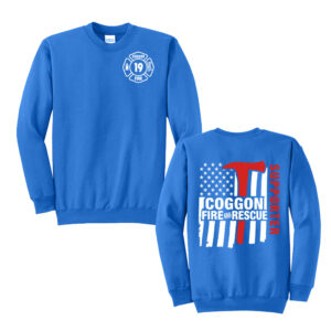 Coggon Fire Unisex Fleece Crewneck Sweatshirt-Royal