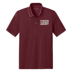Clinton Public Library Mercer Mettle Men Everyday Performance Polo-Burgundy
