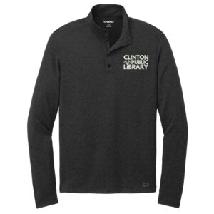 Clinton Public Library OGIO Command 1/4-Snap long sleeve Men-Blacktop