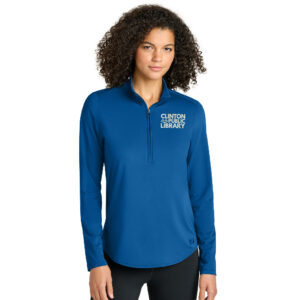 Clinton Public Library OGIO Womens Regain 1/2 Zip-Cobalt Blue