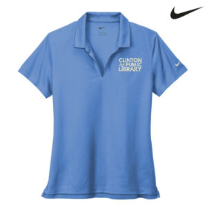 Clinton Public Library Nike Ladies Dri-FIT Micro Pique 2.0 Polo-Valor Blue