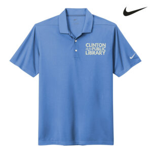 Clinton Public Library Nike Dri-FIT Micro Pique 2.0 Polo Men-Valor Blue