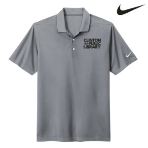 Clinton Public Library Nike Dri-FIT Micro Pique 2.0 Polo Men-Cool Grey