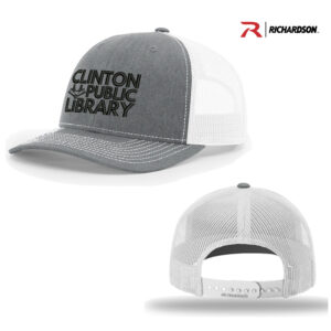 Clinton Public Library Richardson Pro Crown Mesh Back Adjustable back cap Split-Heather Grey/White