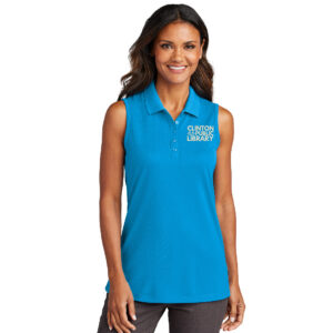 Clinton Public Library Port Authority Ladies Dry Zone UV Micro-Mesh Sleeveless Polo-Coastal Blue