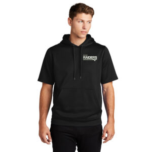 CCC Raiders FB Sport-Tek Men Sport-Wick Fleece Short Sleeve Hooded Pullover-Black